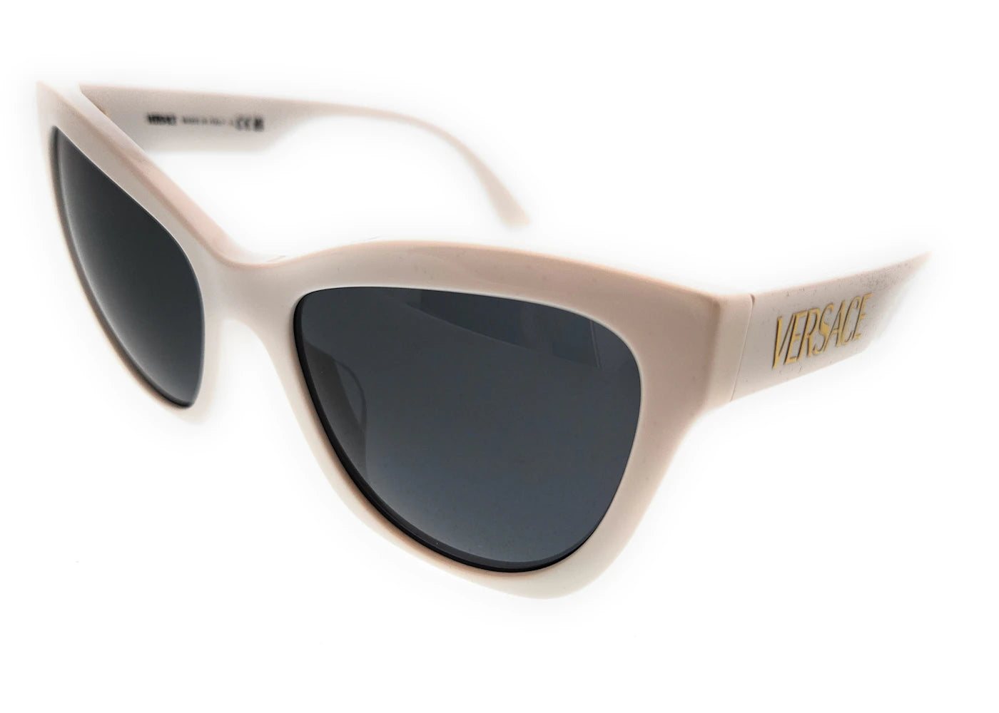 Versace Cat Eye Sunglasses White/Dark Gray (0VE4417U 314/87)