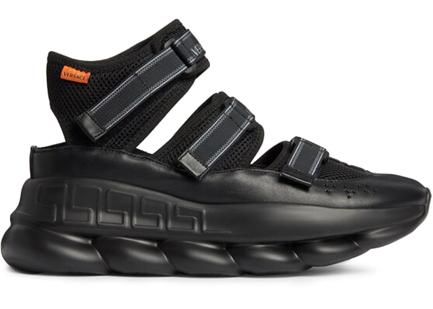 Versace Chain Reaction Sandal Black Black