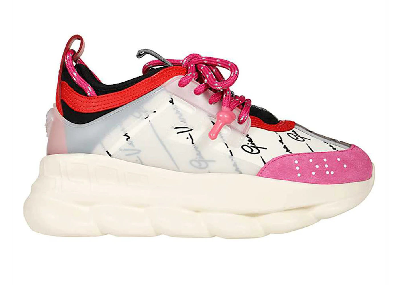 Versace Chain Reaction White Fuschia (Women's)