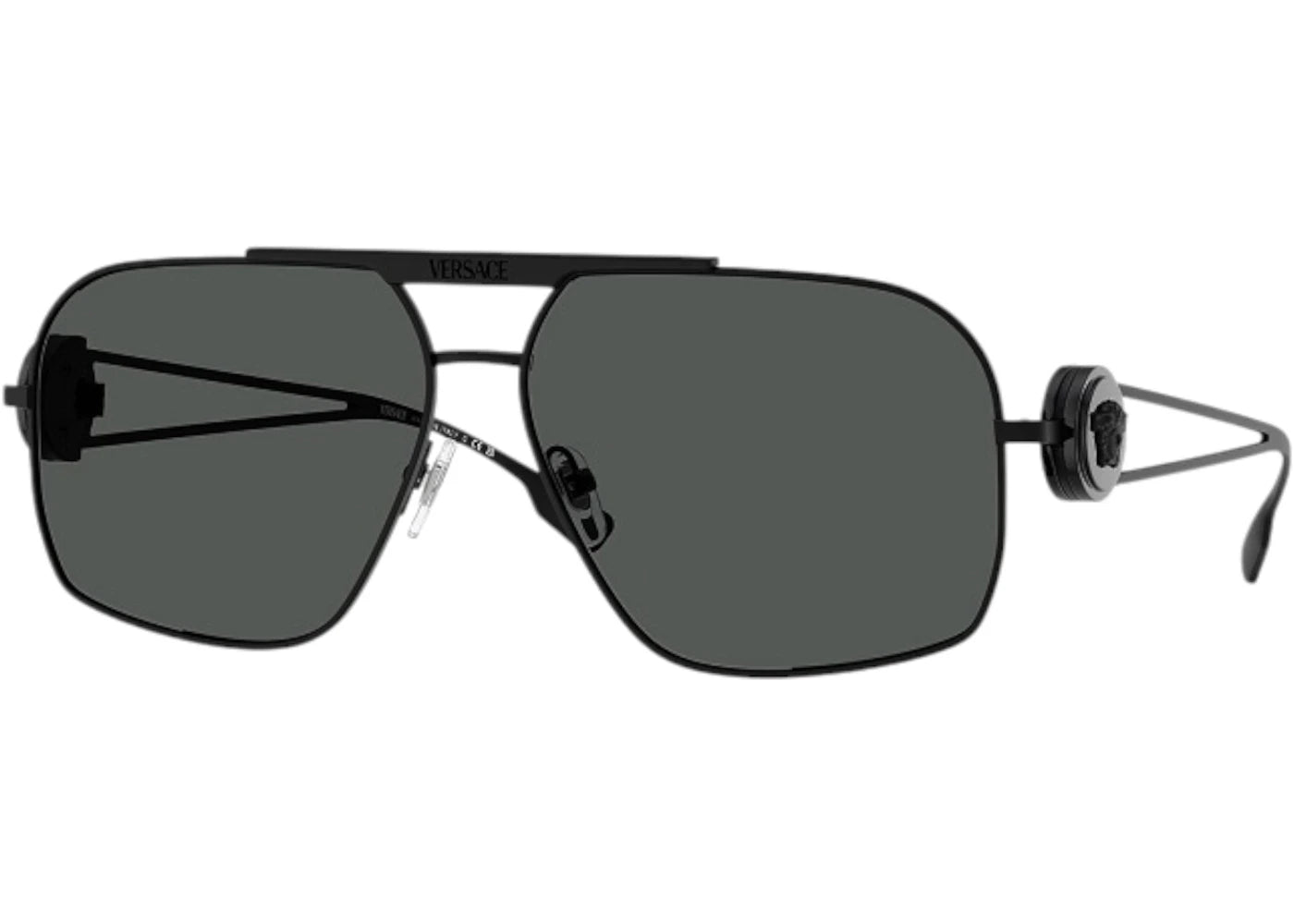 Versace Geometric Sunglasses Gray Black (VE2269 143387)