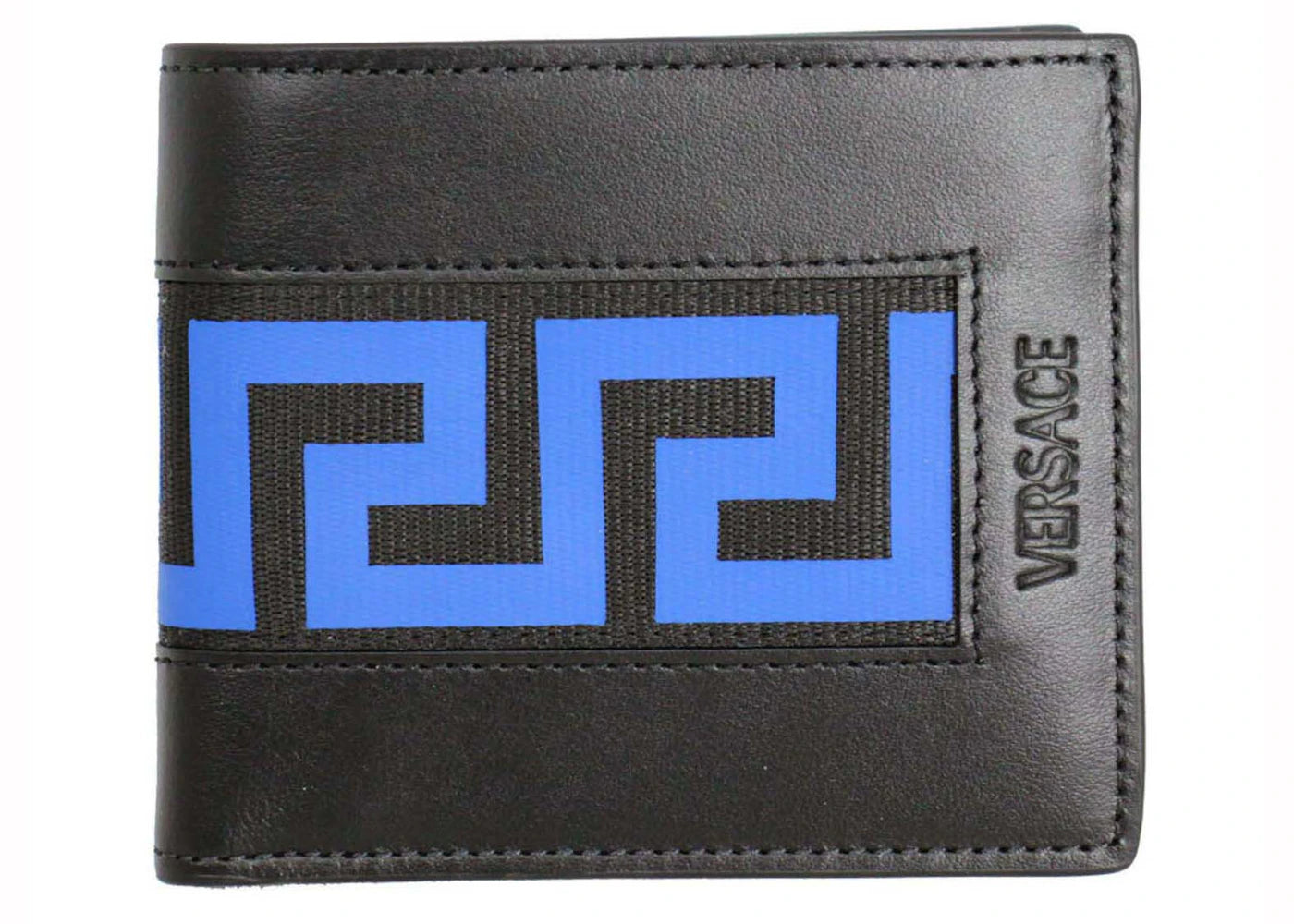 Versace Greca Bi-Fold Wallet Black/Blue