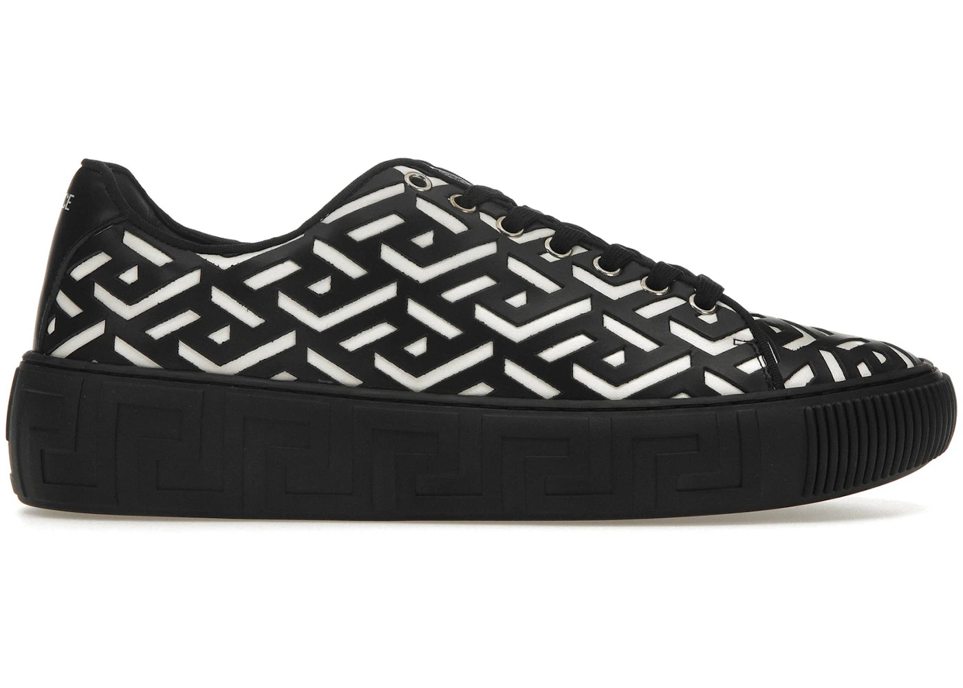 Versace Greca Black White Palladium Black