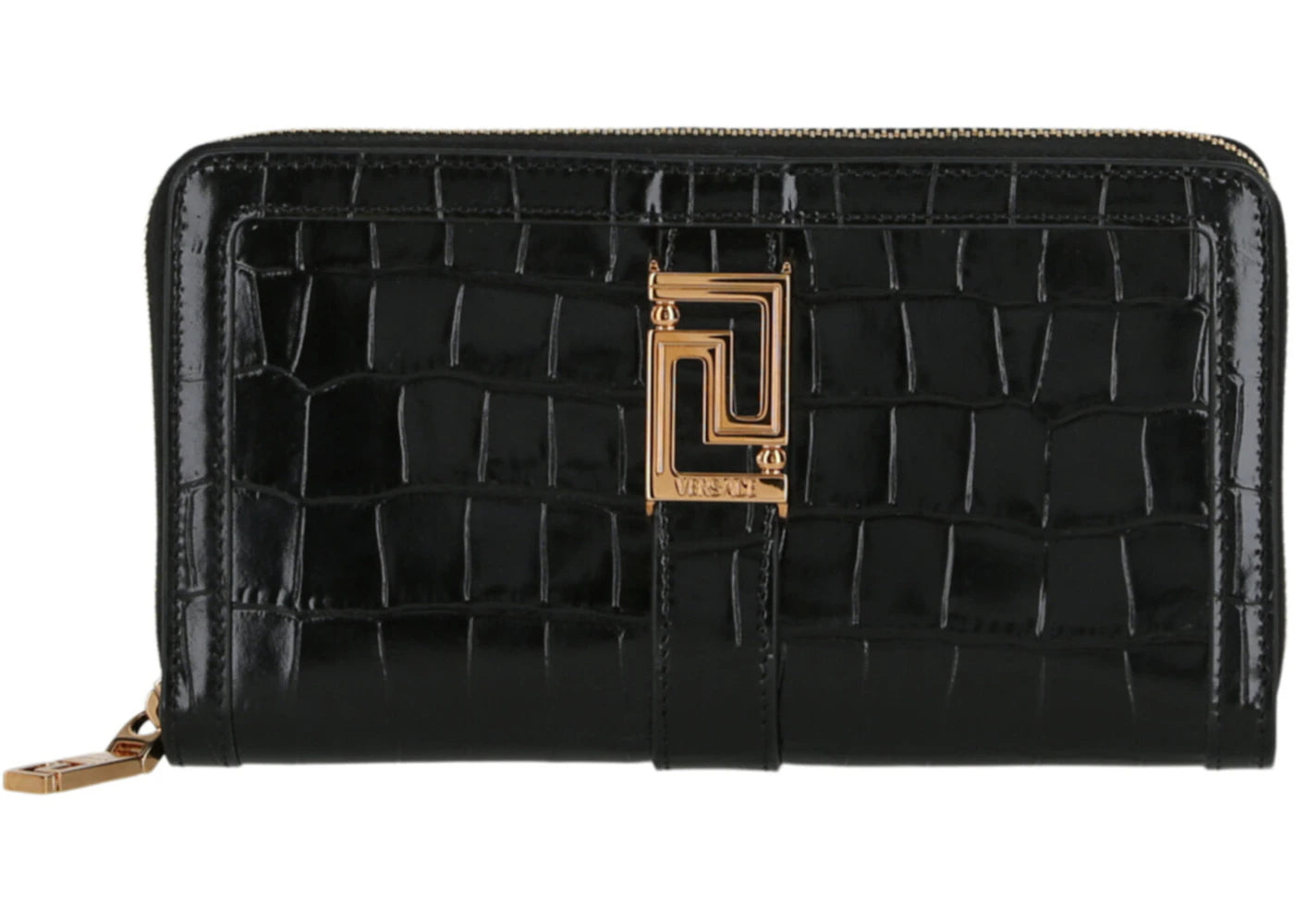 Versace Greca Goddess Continental Wallet Black