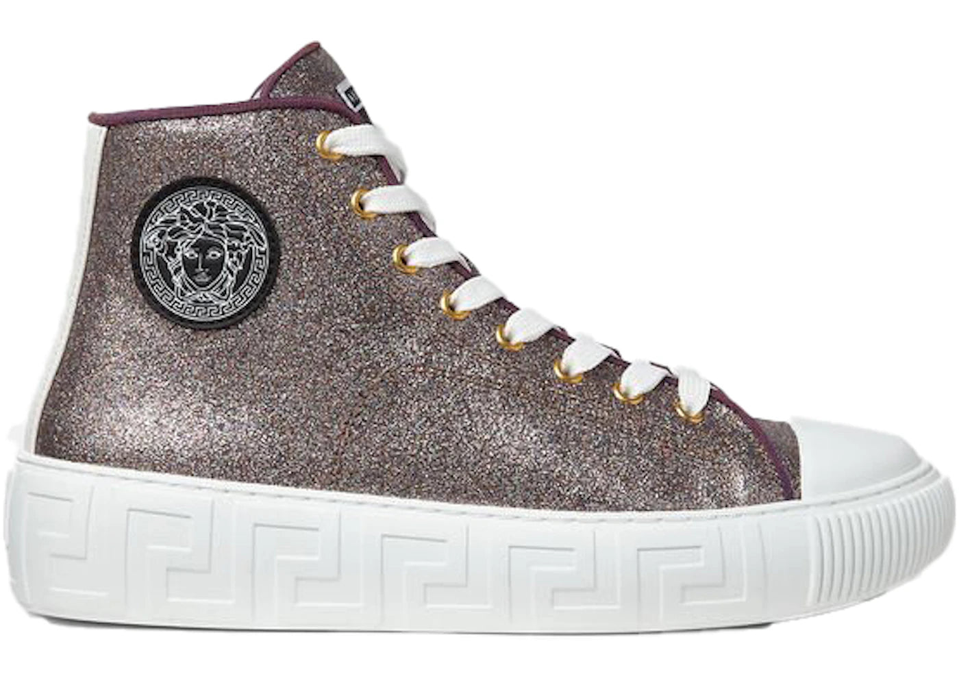 Versace Greca High Top Metallic Gold