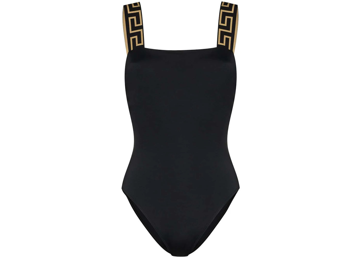 Versace Greca Key One-piece Swimsuit Black