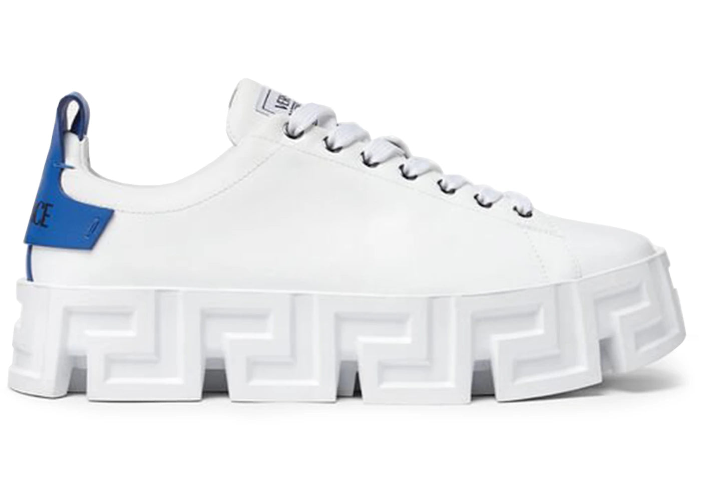 Versace Greca Labyrinth Lace-Up White White Blue