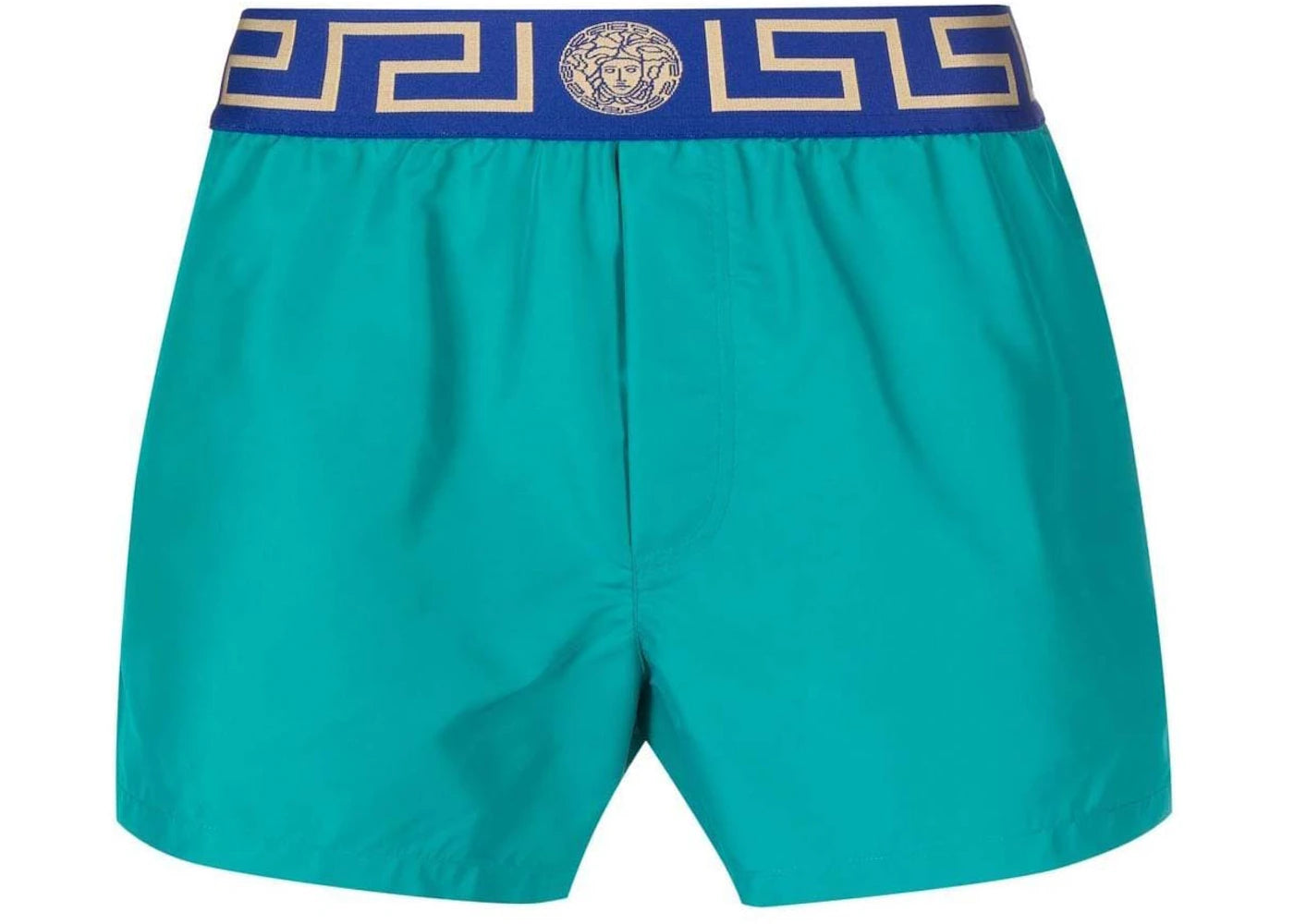 Versace Greca Logo Swim Shorts Turquoise/Royal Blue