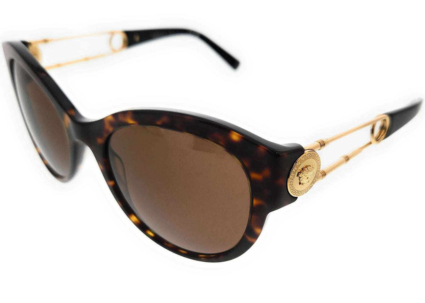 Versace Havana Cat Eye Sunglasses Dark Brown/Gold VES111628