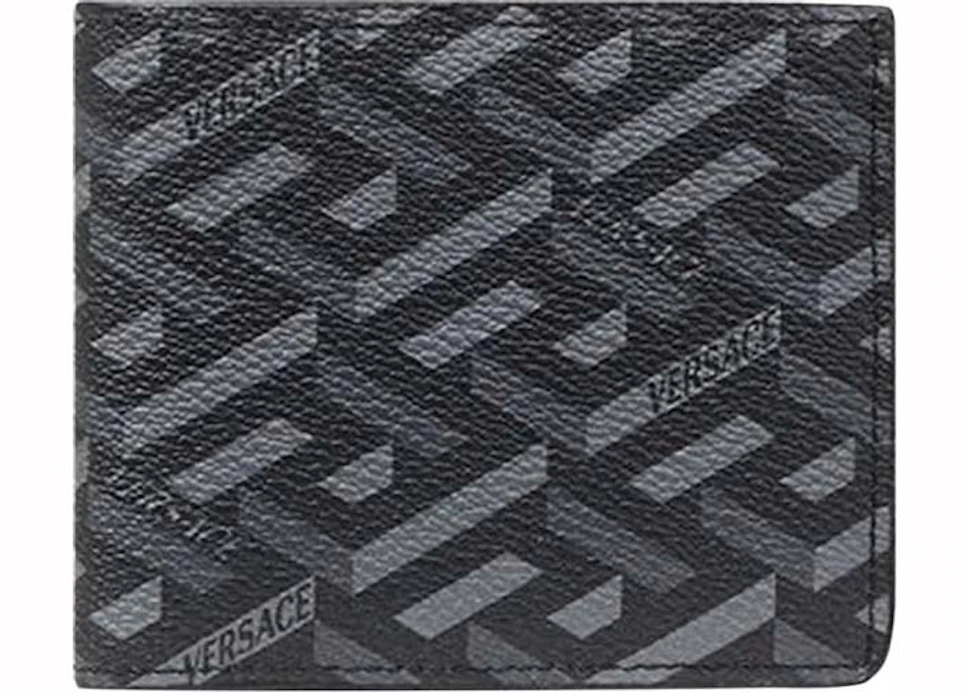 Versace La Greca Signature Wallet Black/Grey