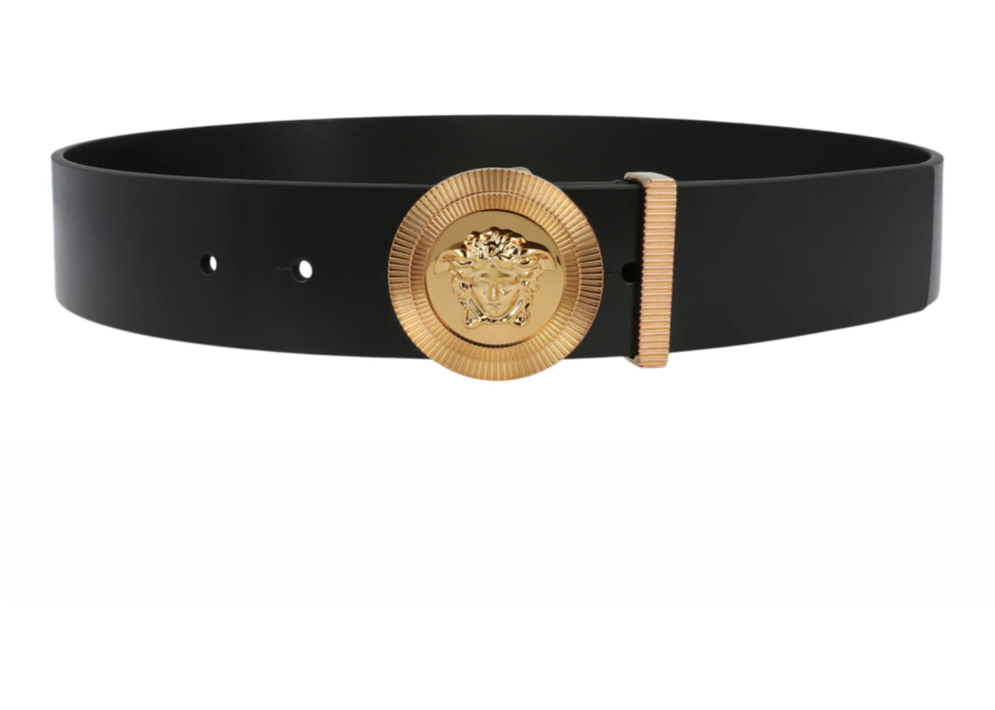 Versace La Medusa Leather Belt Black