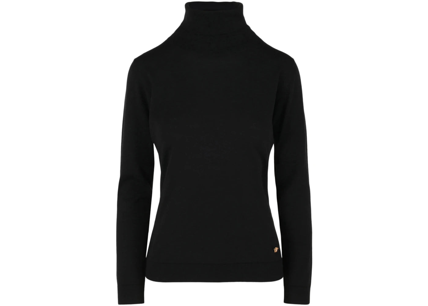 Versace Long Sleeve Wool Turtleneck Black