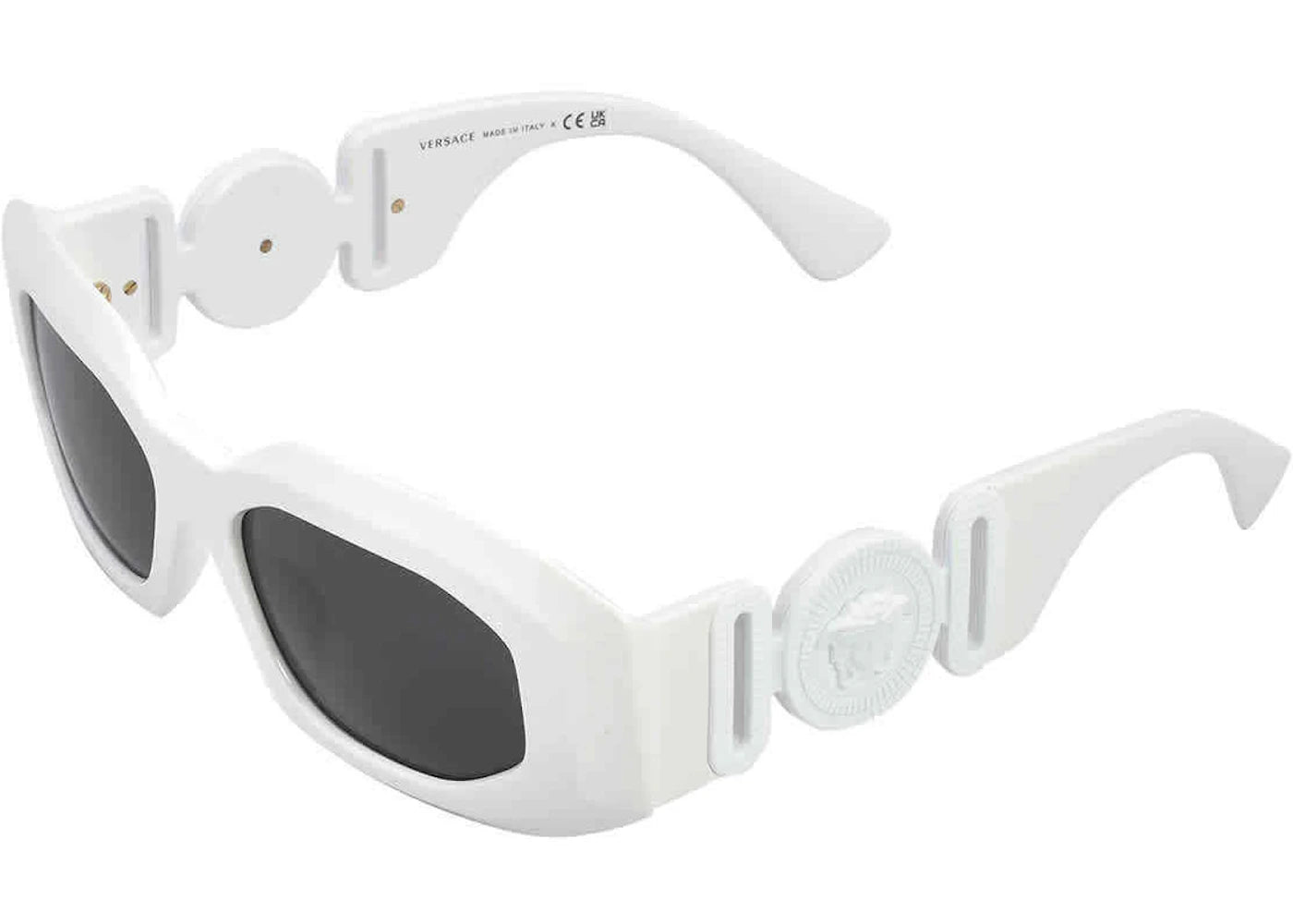 Versace Maxi Medusa Biggie Sunglasses White/Dark Grey (VE4425U-543887)