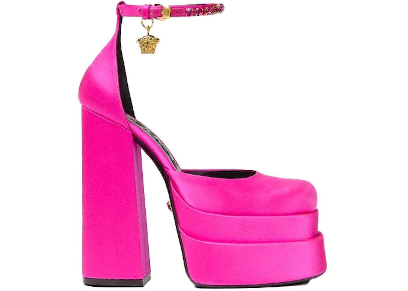 Versace Medusa Aevitas 155mm Platform Pumps Deep Fuschia