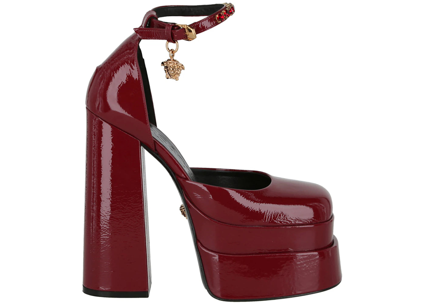 Versace Medusa Aevitas Platform Pumps Dark Red (Women's)