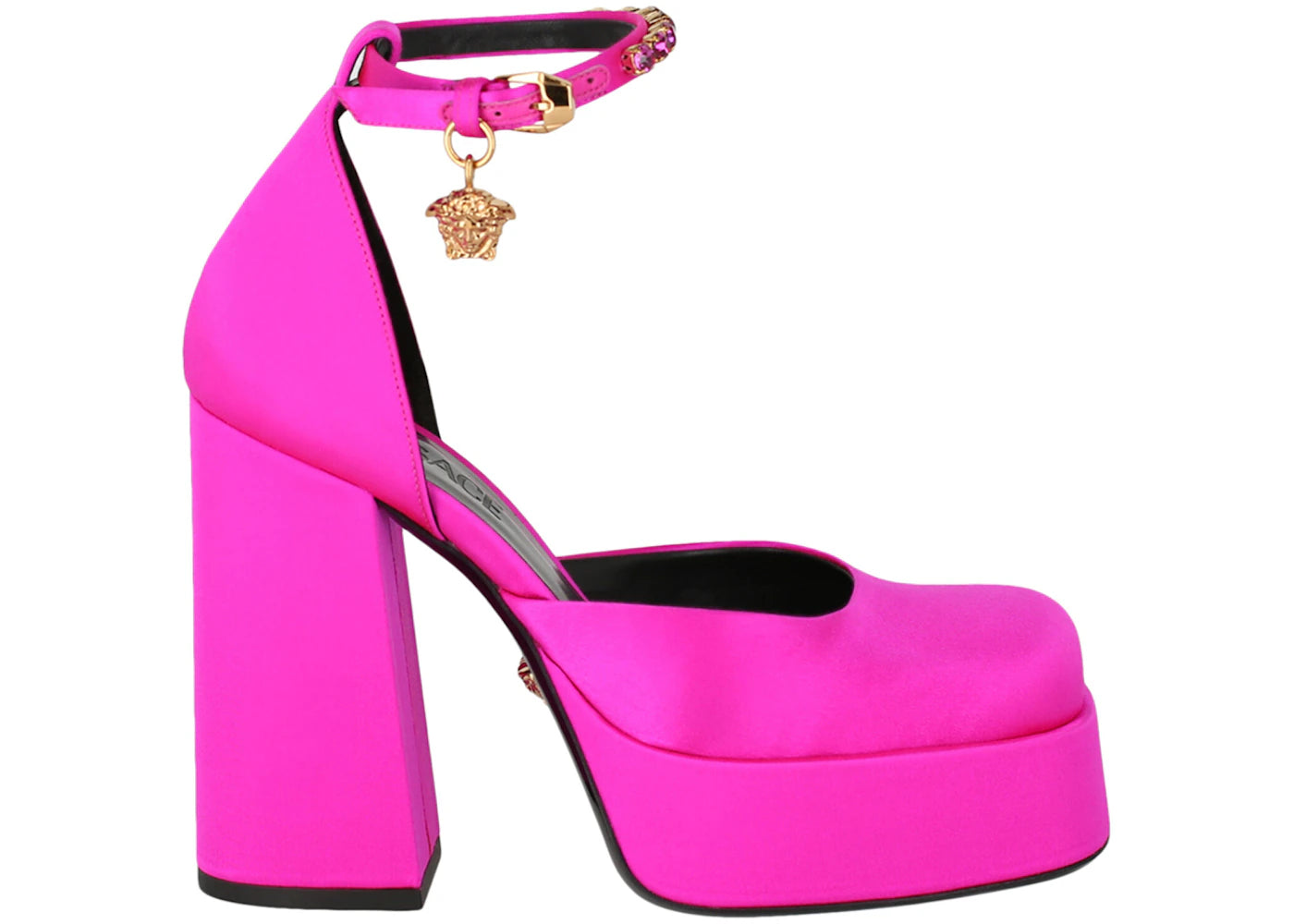 Versace Medusa Aevitas Satin Pumps Bright Pink (Women's)