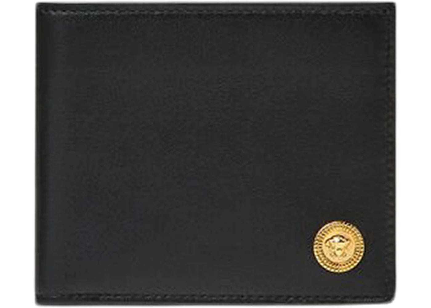 Versace Medusa Biggie (6 Card Slot 2 Cash Compartments) Wallet Black/Gold