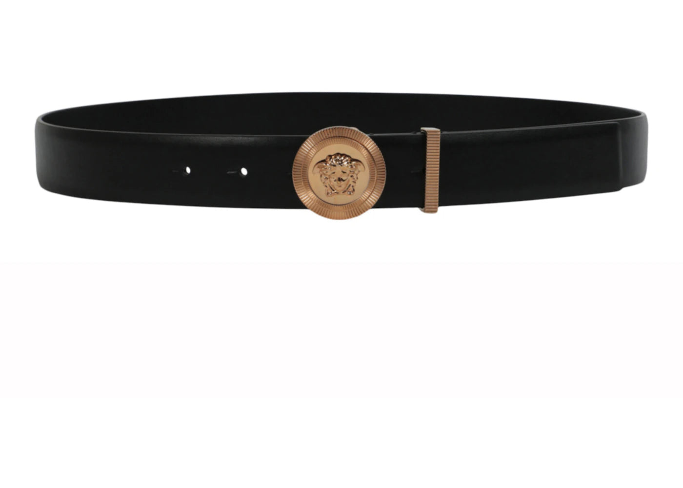 Versace Medusa Biggie Leather Belt Black/Gold