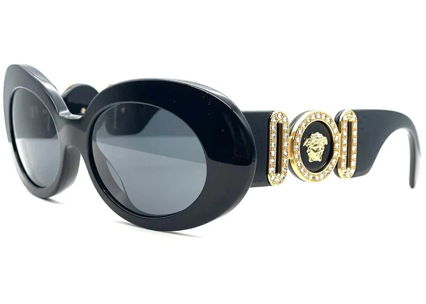 Versace Medusa Biggie Oval Sunglasses Black (VE4426BU-GB1-87)