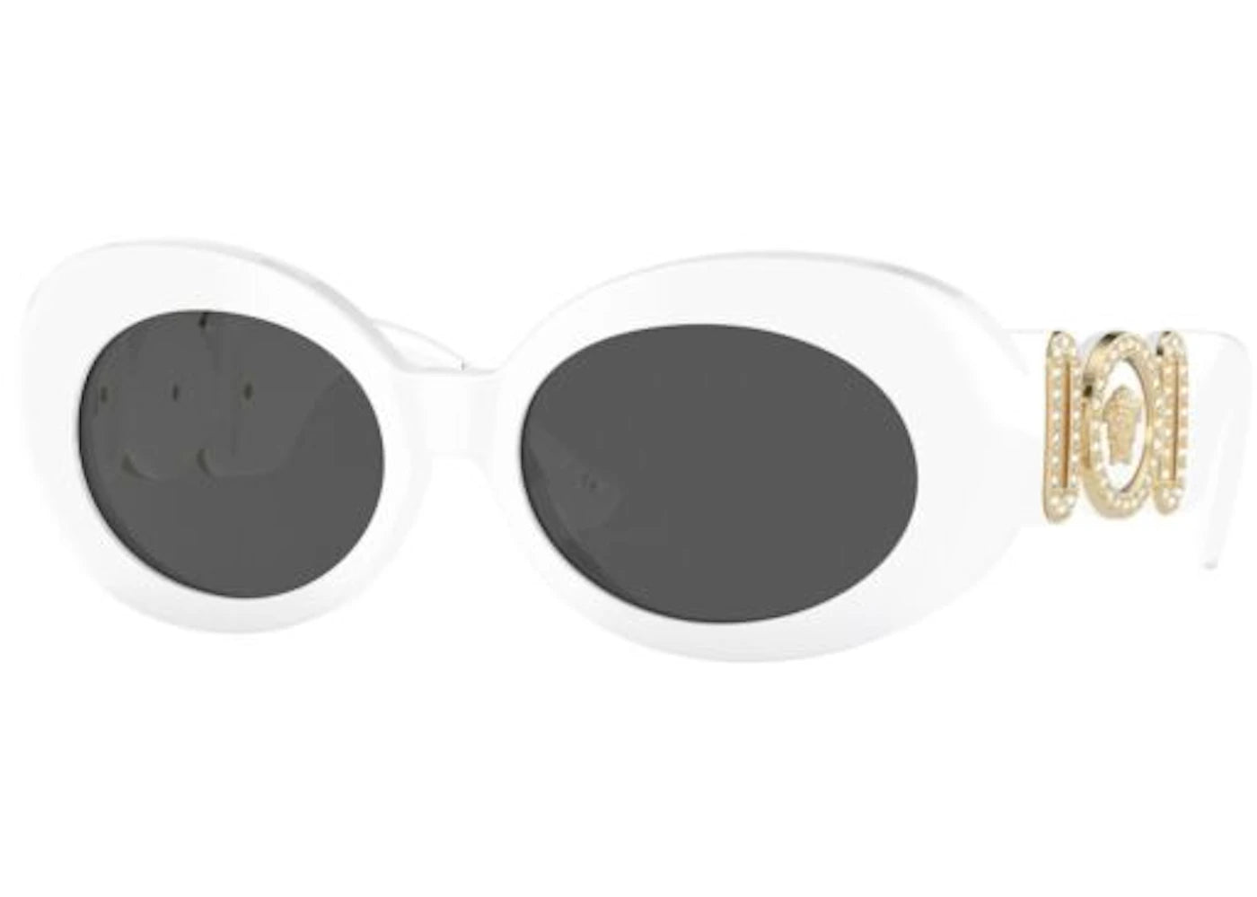 Versace Medusa Biggie Oval Sunglasses White (VE4426BU-31487)