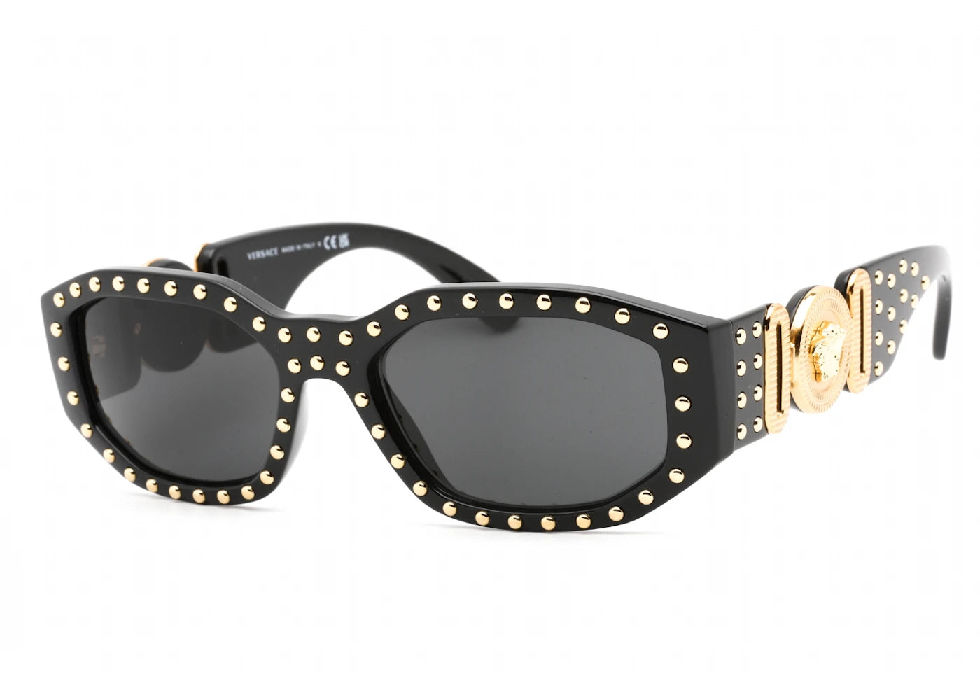 Versace Medusa Biggie Sunglasses Black/Gold Studded (VE4361-539787)