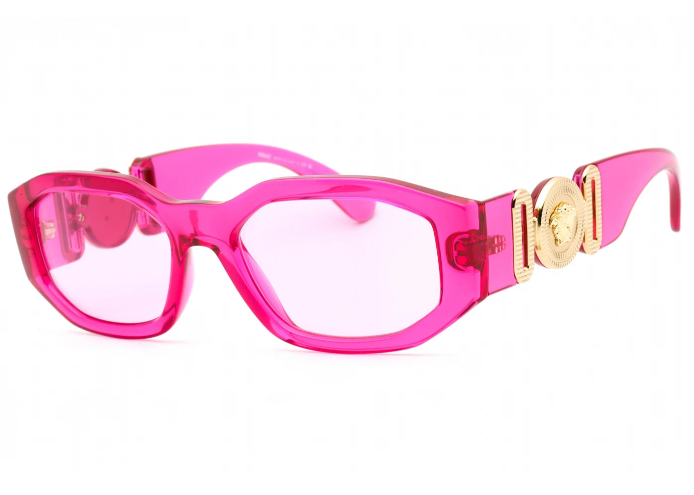 Versace Medusa Biggie Sunglasses Transparent Fuchsia/Fuchsia (VE4361-5334/5)