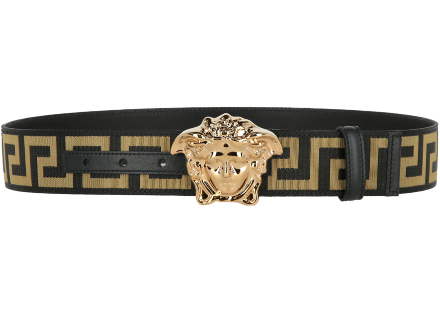 Versace Medusa Logo Belt Black/Gold