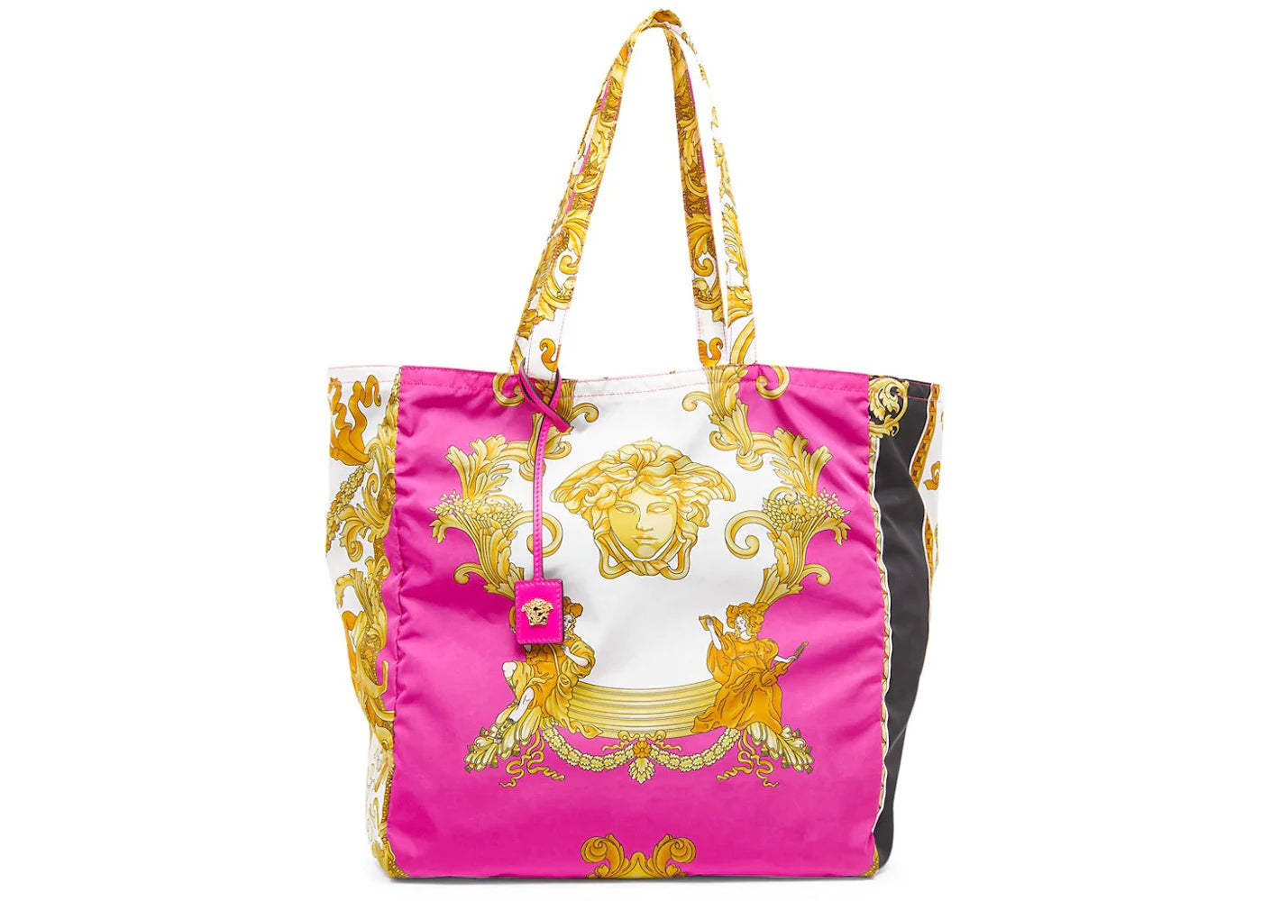 Versace Medusa Renaissance Nylon Tote Fuxia Multicolor