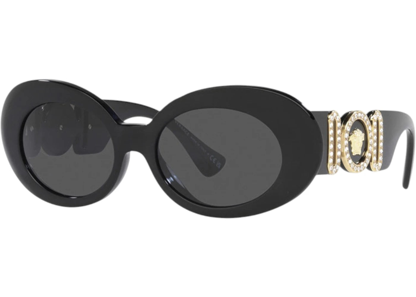 Versace Oval Sunglasses Gray Black (VE4426BU GB1/87)
