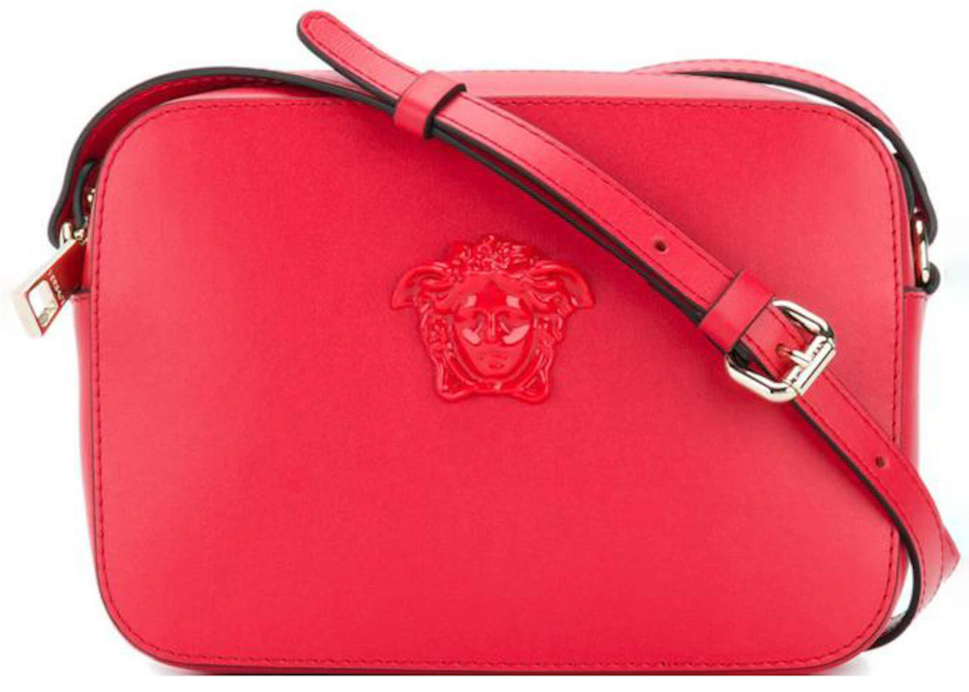 Versace Palazzo Medusa Camera Crossbody Bag Red