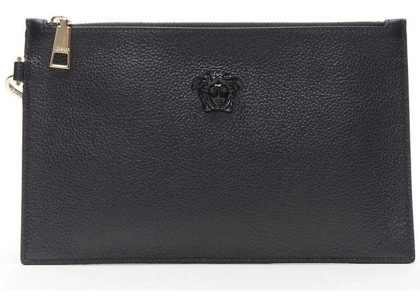 Versace Palazzo Medusa Top Zip Clutch Bag Black