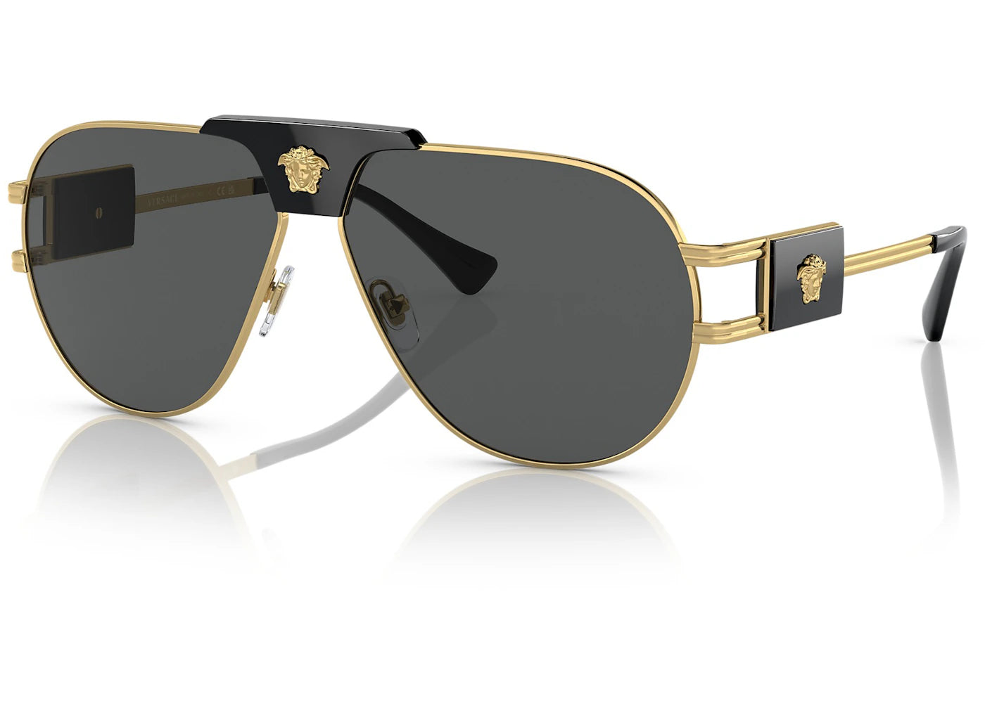 Versace Pilot Sunglasses Gold/Dark Grey (VE2252)