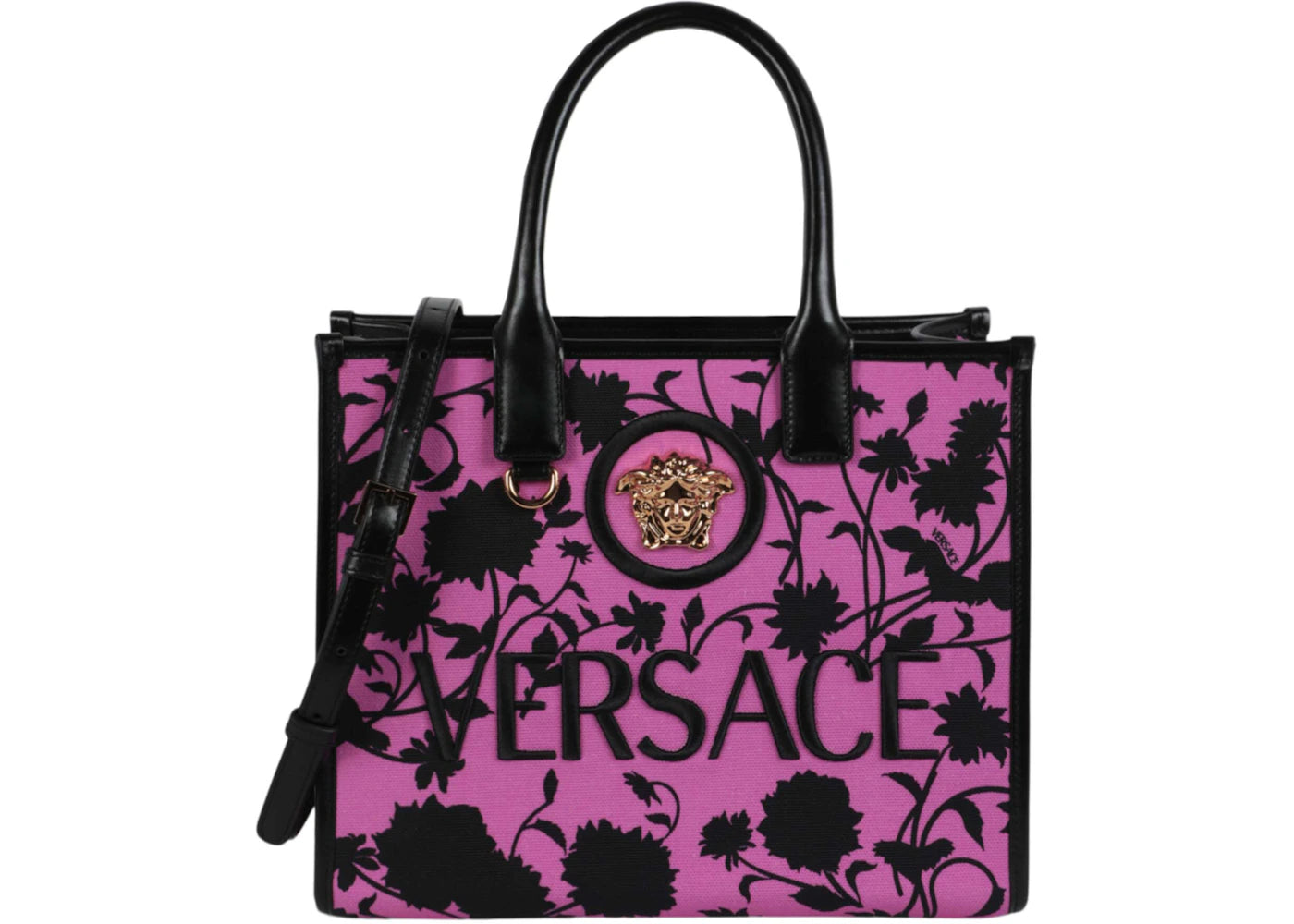 Versace Printed Fabric Tote Black