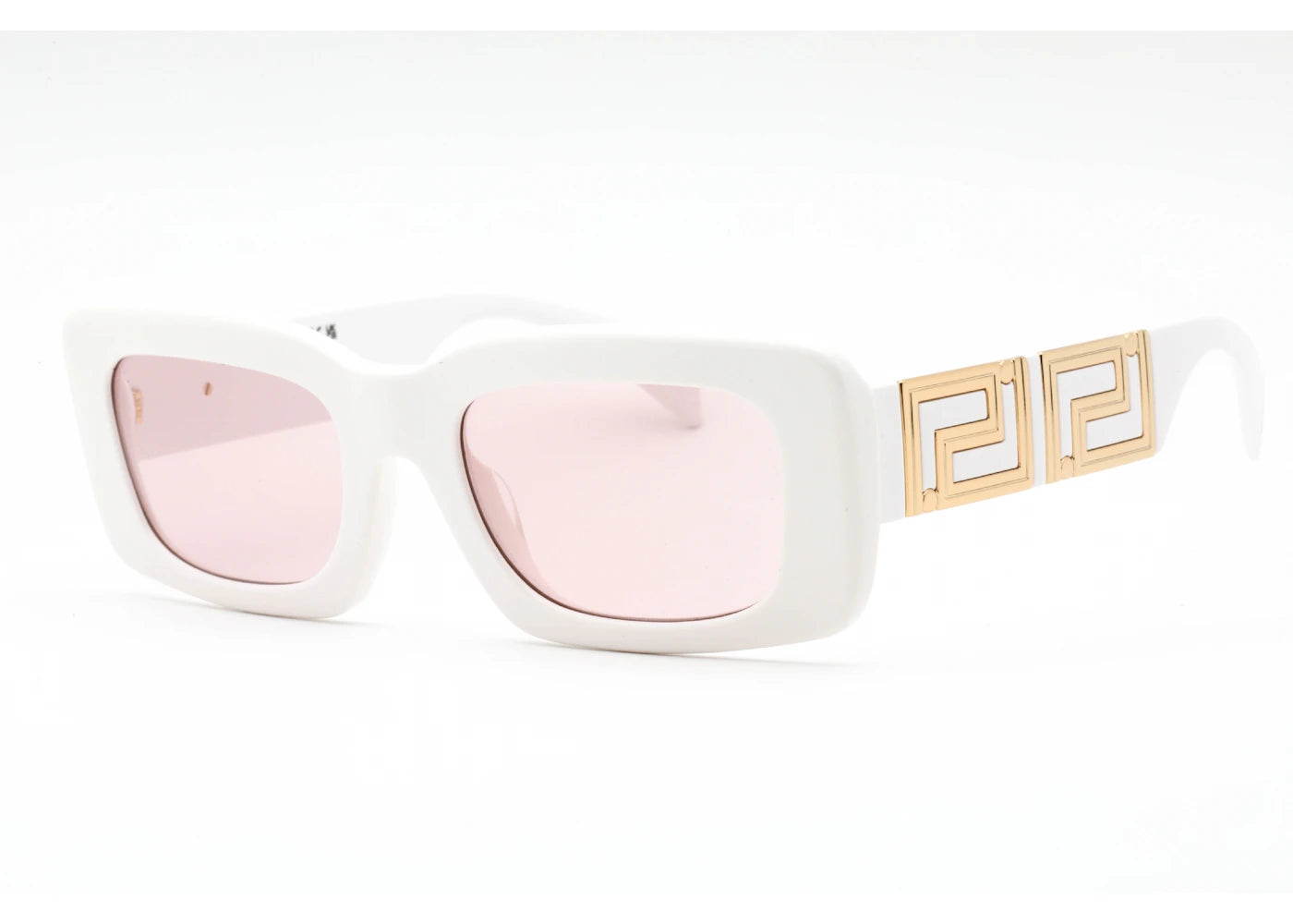 Versace Rectangle Sunglasses White/Pink (VE4444U-314/5)