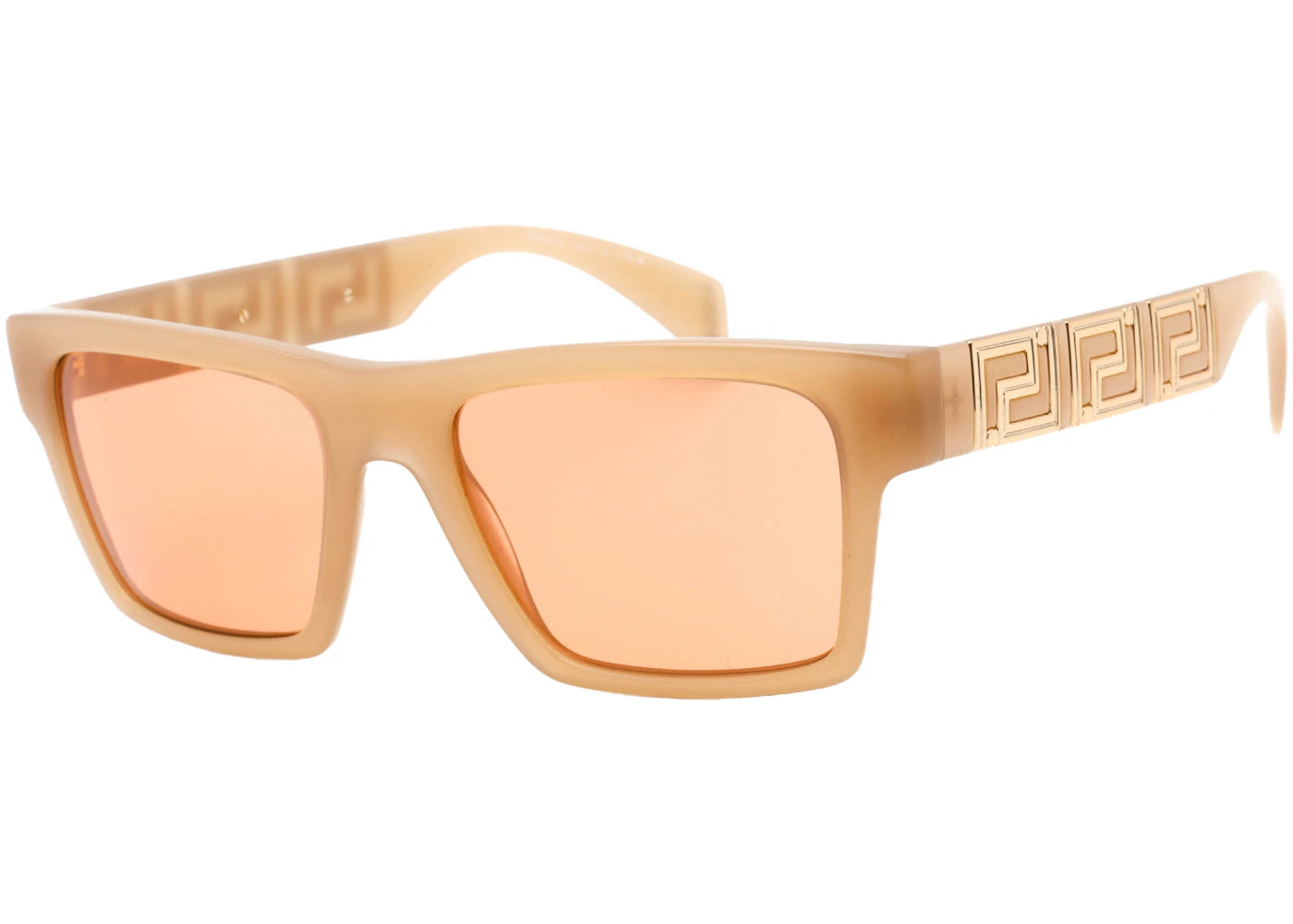 Versace Rectangular Mens Sunglasses Peach (VE4445-541174)