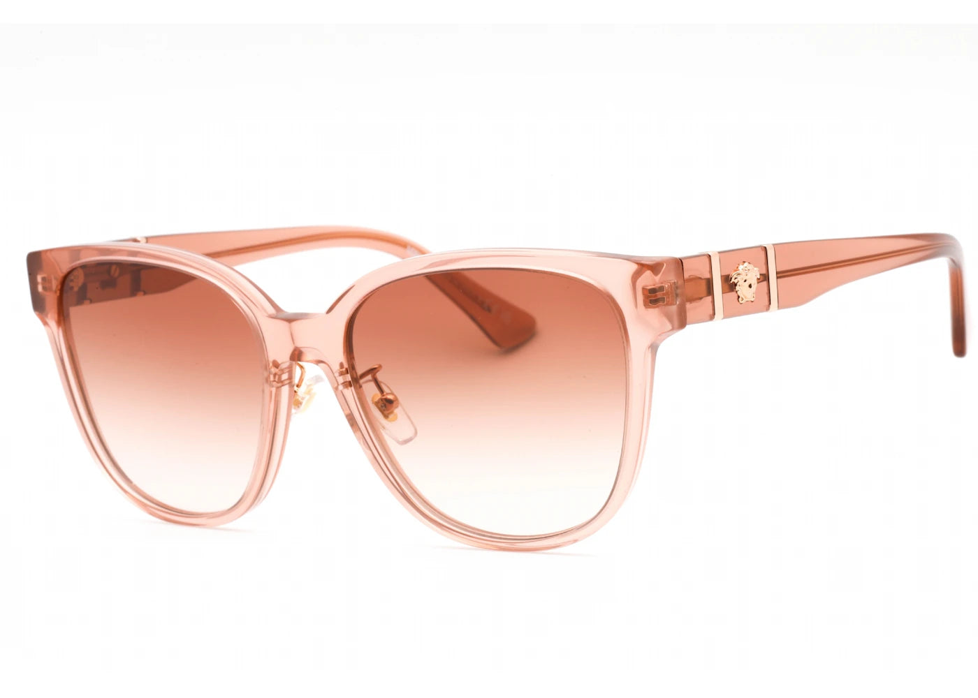 Versace Round Sunglasses Peach Transparent/Pink Gradient Pink (VE4460D-543413)