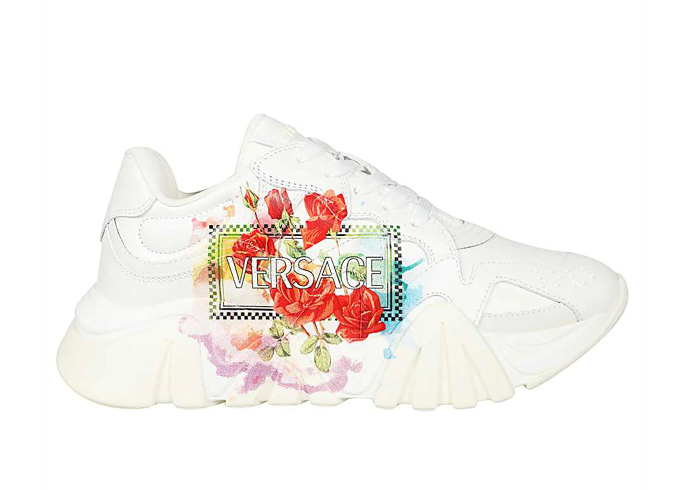 Versace Squalo White Floral Embellished (Women's)