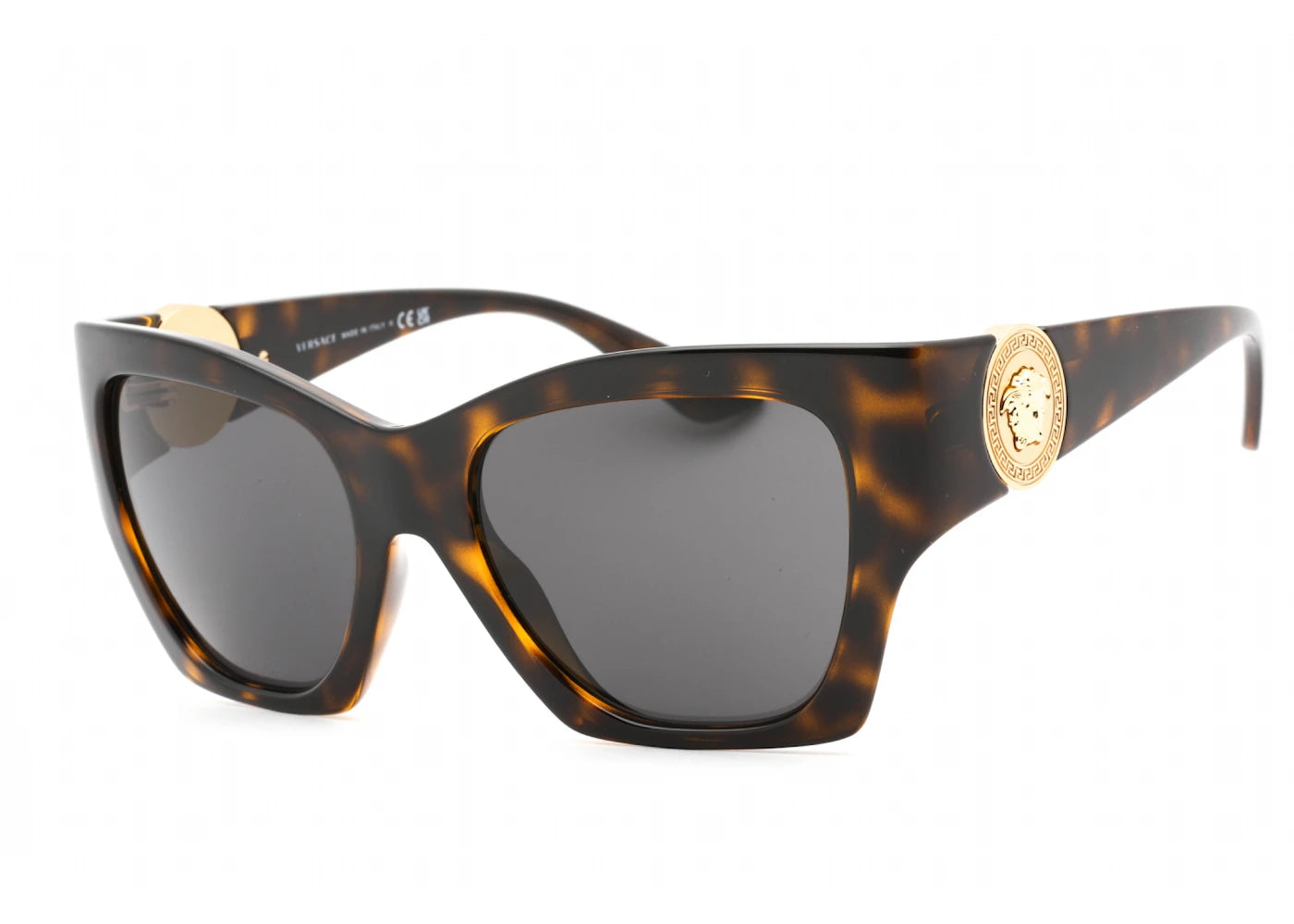 Versace Square Sunglasses Dark Havana/Dark Grey (VE4452-108/87)