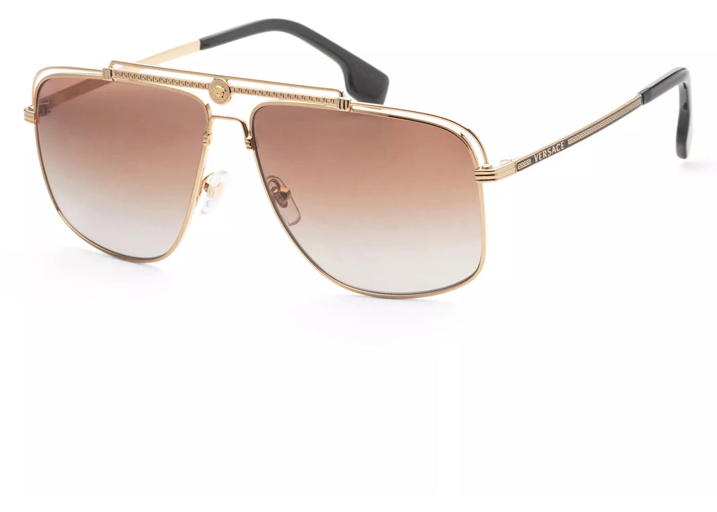 Versace Square Sunglasses Gold/Brown Gradient (VE2242-100289-61 61)