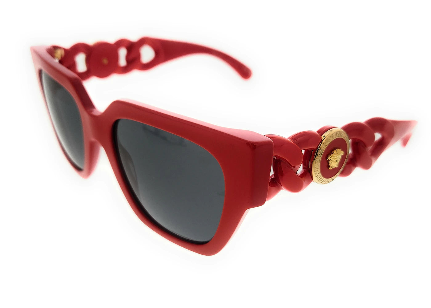 Versace Square Sunglasses Red/Dark Grey (0VE4409 50658753)