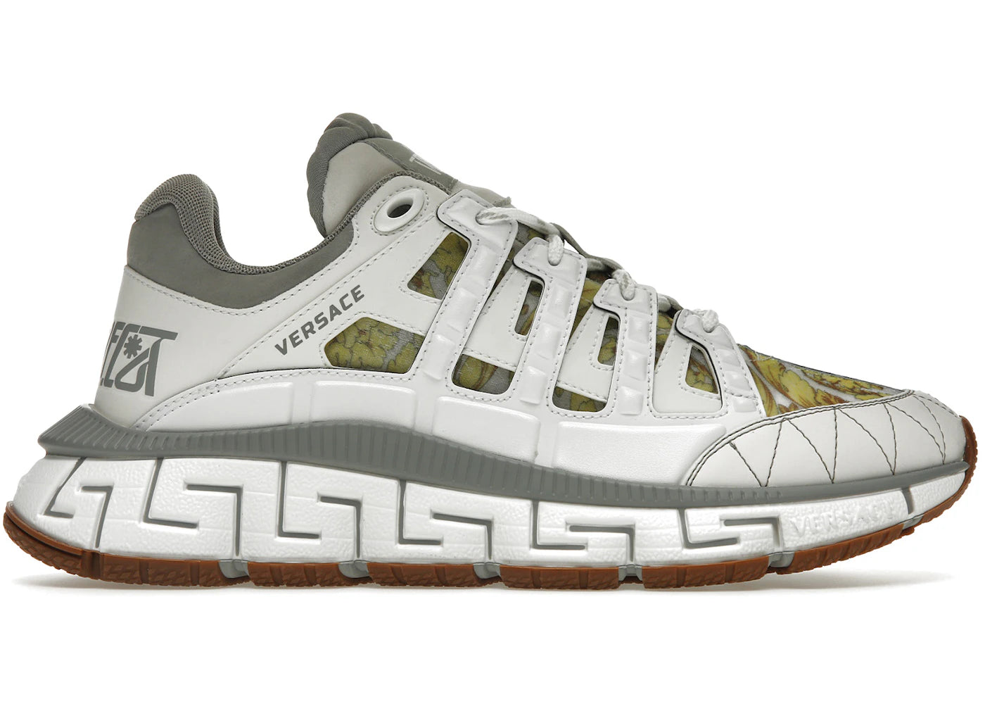 Versace Trigreca White Grey Barocco Print