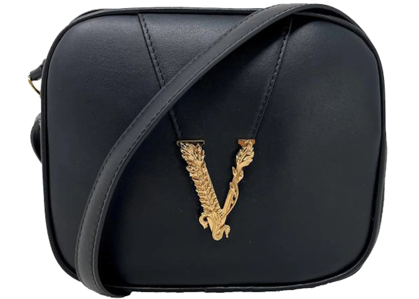 Versace Virtus Camera Crossbody Bag Black