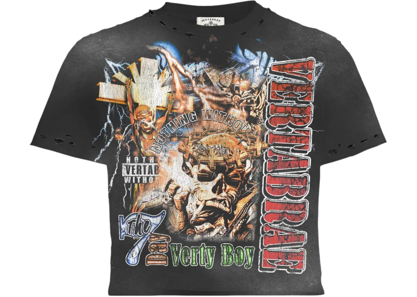 Vertabrae 7 Rap Tee Black