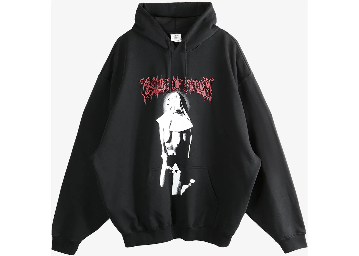 Vetements Cof Iconic Nun Oversized Hoodie White