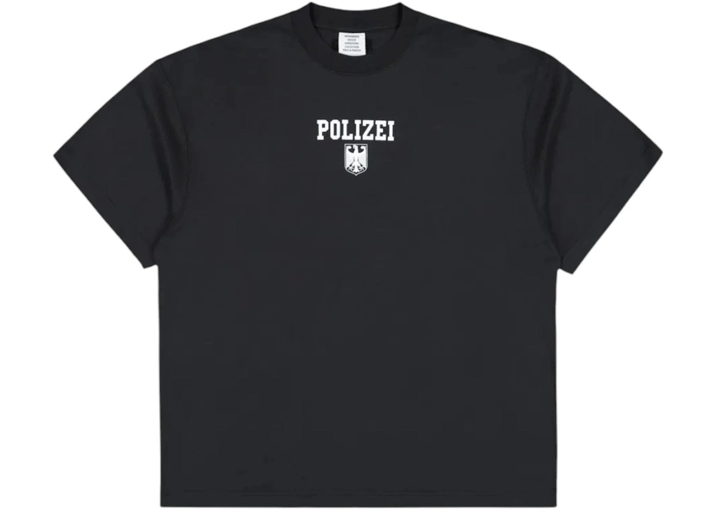 Vetements Polizei Regular T-shirt Washed Black