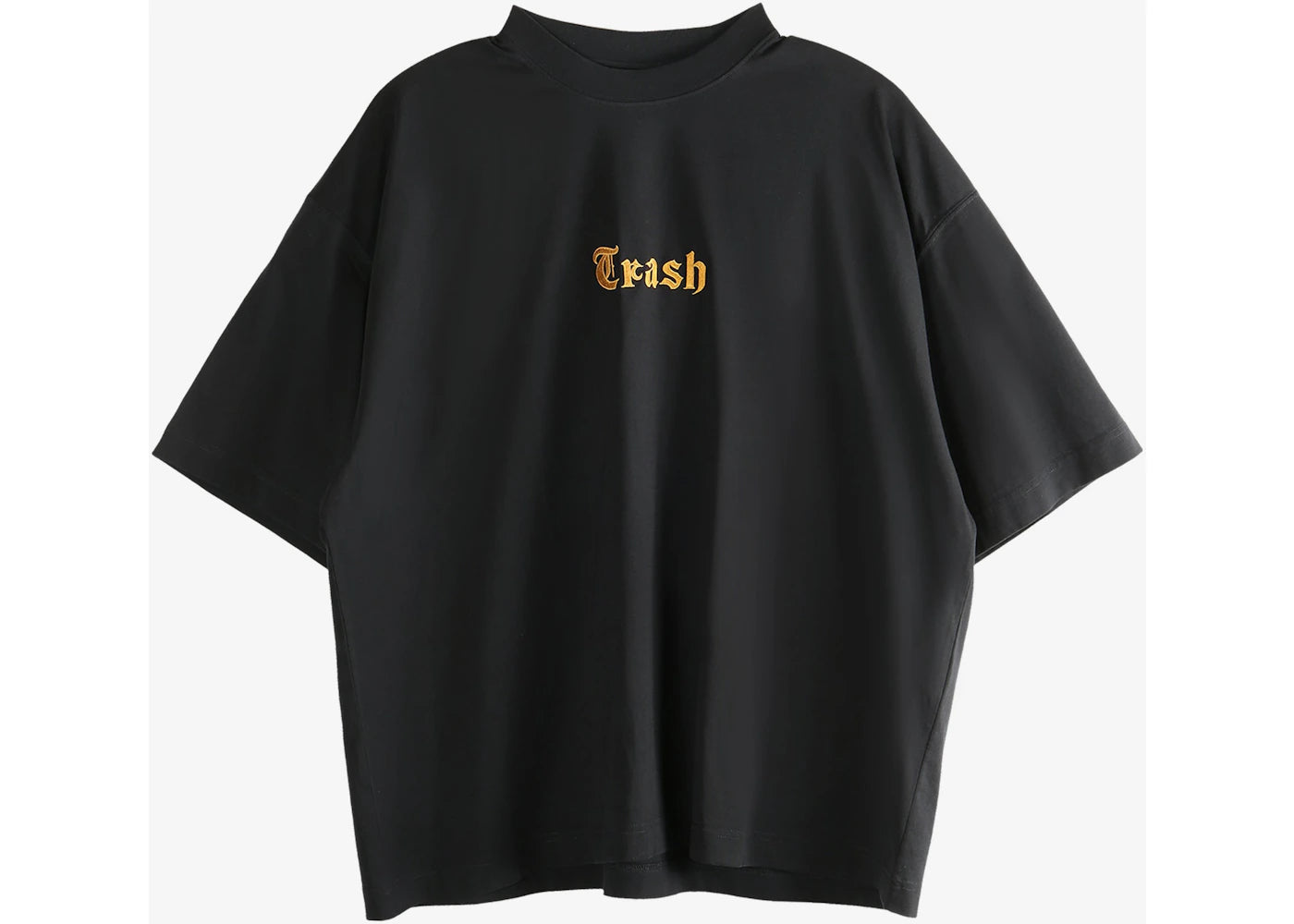 Vetements Trash Embroidered Regular T-shirt Black
