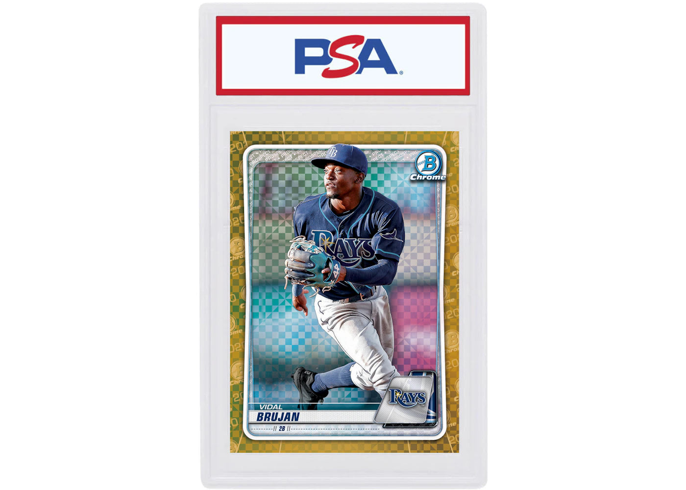 Vidal Brujan 2020 Bowman Chrome X Gold X-Fractor /3 #BCP-241 (PSA or BGS Graded)