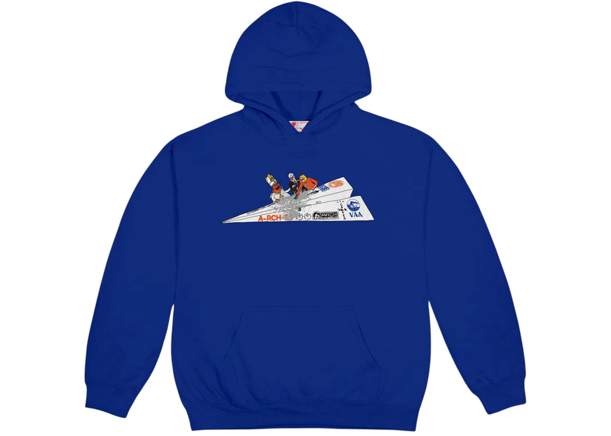Virgil Abloh Cactus Jack x ARCH Paper Plane Hoodie Blue