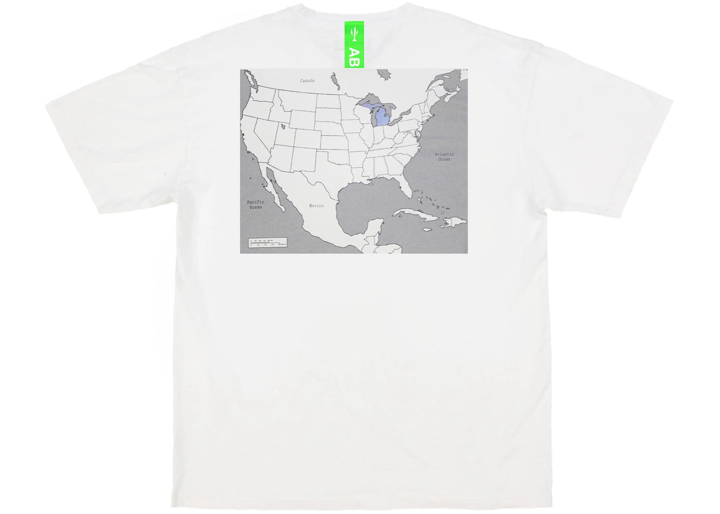 Virgil Abloh Canary Yellow Michigan "Swing State" T-shirt White