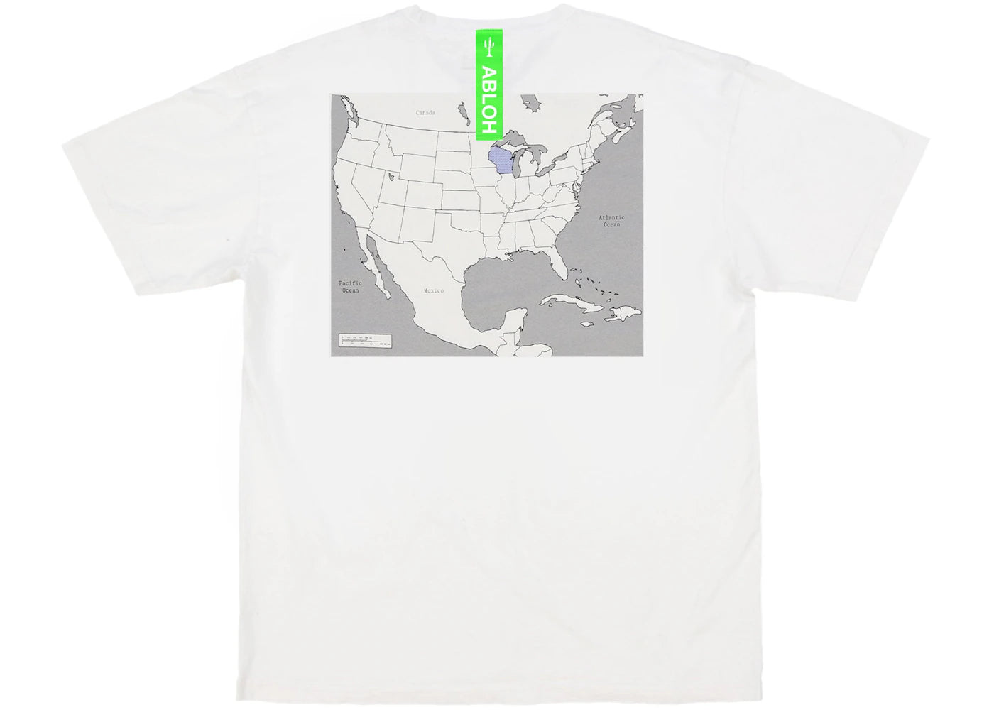 Virgil Abloh Canary Yellow Wisconsin "Swing State" T-shirt White