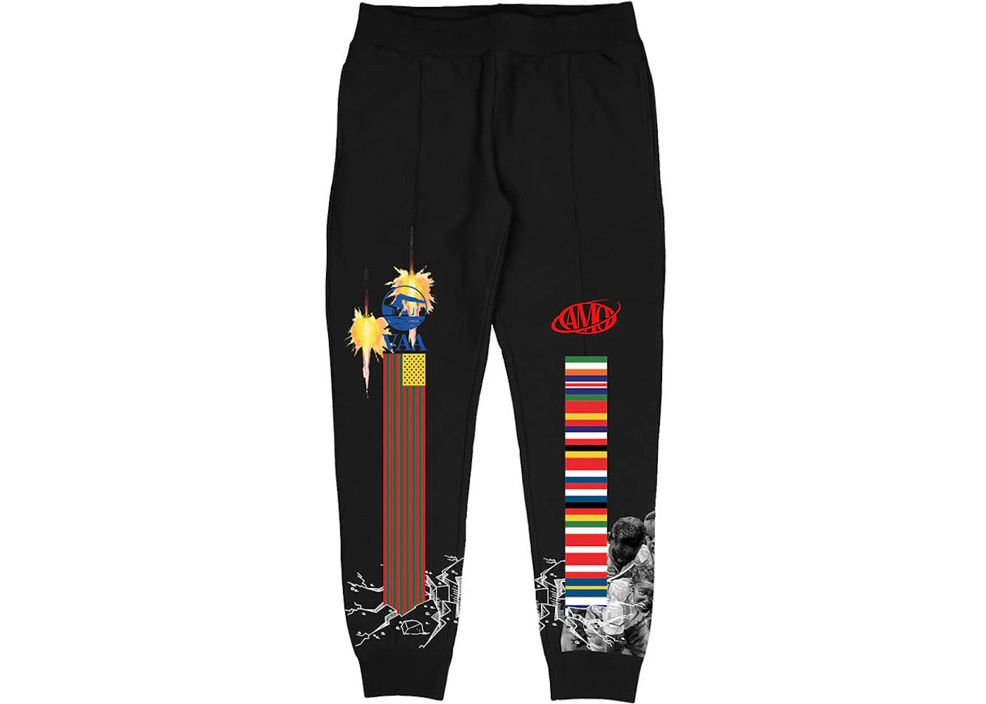Virgil Abloh Canary Yellow x FOS Culture Wall Sweatpants Black